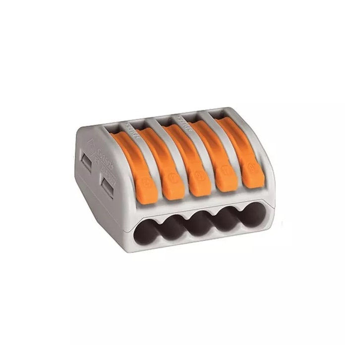 Conector Emenda com Derivação 5 Cabos NYLON 0,08-4 mm² com Alavanca