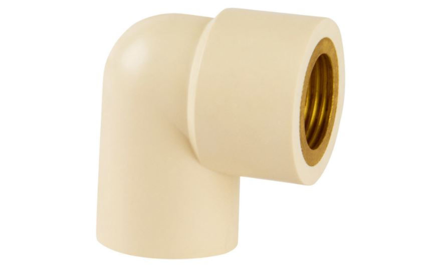 Joelho Super CPVC 90G Bolsa e Rosca com Inserto Metálico 22 mmX3/4" Ultratemp Flowguard Água Quente