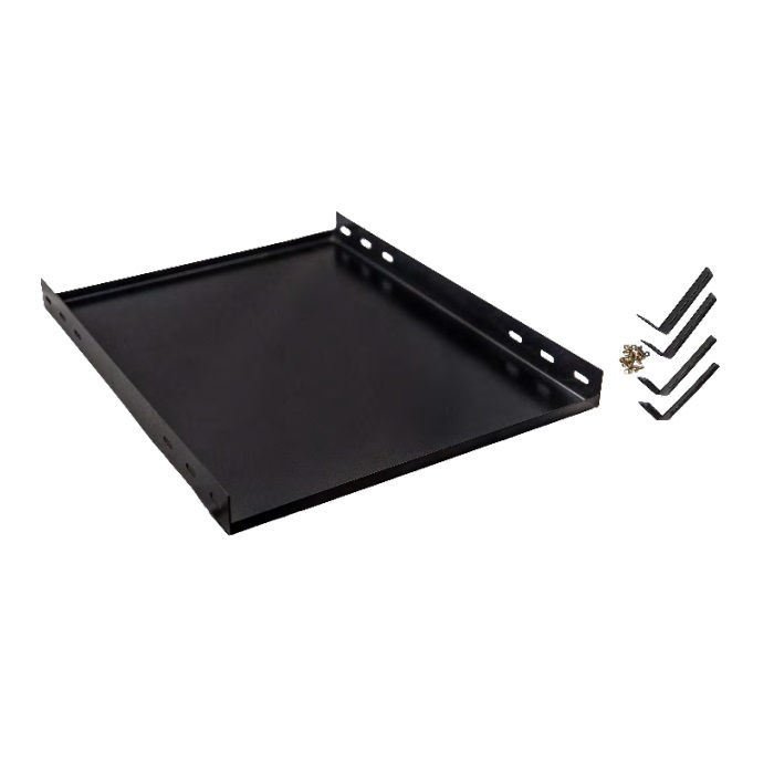 Bandeja Fixa 4 Fixações para Rack 19"X1UX500 mm Aço Preto