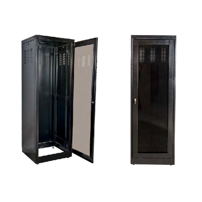 Rack Piso Aço Carbono 19"X44UX975 mm Preto Porta Acrílico