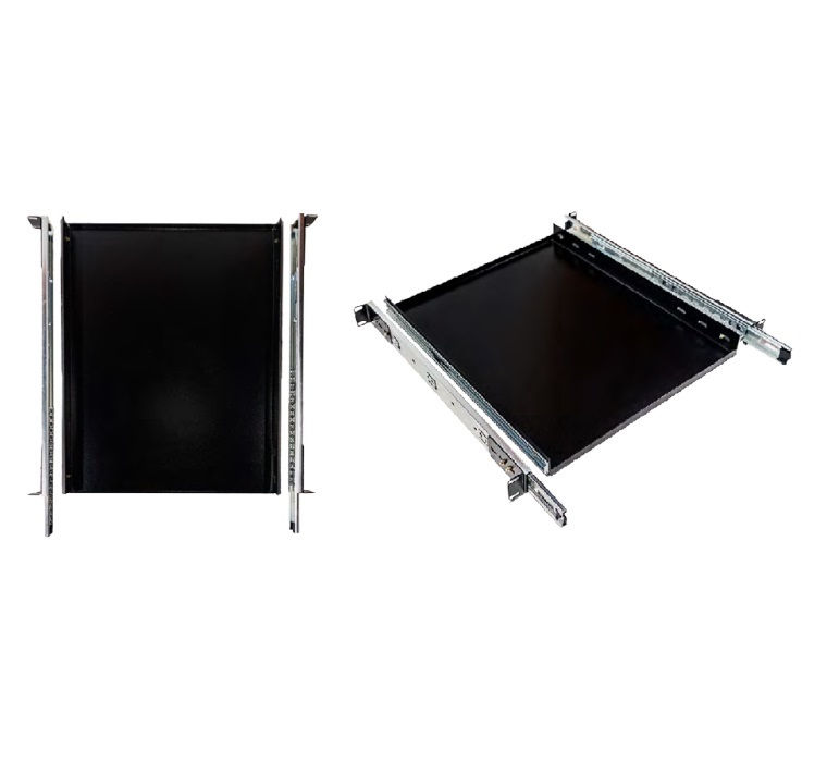Bandeja Móvel 4 Fixações para Rack 19"X1UX700 mm Aço Preto