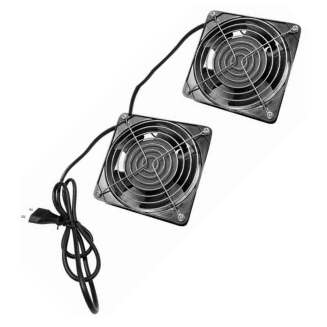 Kit Ventilação Kit Ventilação Teto com 2 Ventiladores Aço para Rack 120x120 mm
