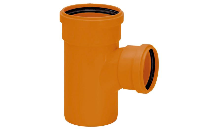 Te PVC Redução 100x50 mm Silentium Laranja Esgoto