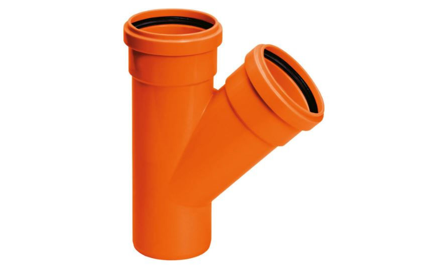 Junção Junção Simples PVC 75 mm Silentium Laranja Esgoto