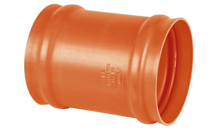 Luva PVC Correr 250 mm Laranja Esgoto/Água Pluvial