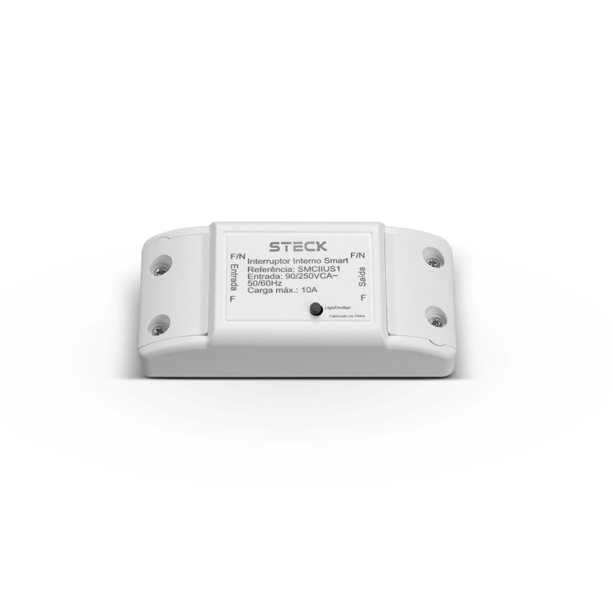 Módulo Módulo Interno Wi-fi 10A/250VCA 1100/2200W PVC para Interruptor Branco Smarteck