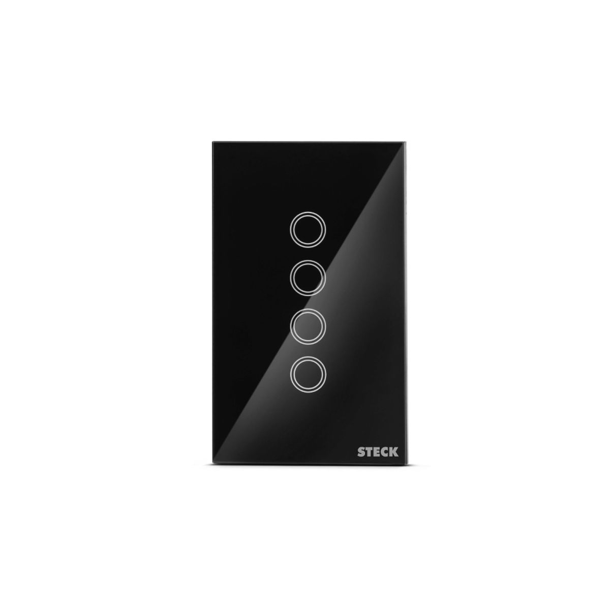 Interruptor Inteligente Embutir 4 Módulos Touch/wi-fi Vertical Bivolt v 4X2 Preto Smarteck SMCI4PS1