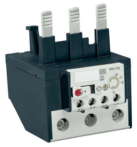 Relé Sobrecarga Relé Sobrecarga Tripolar RW117-1D 63,00-80,00A 1NA+1NF para CWM95A CWM105 Conexão para Parafuso Conexão para Parafuso
