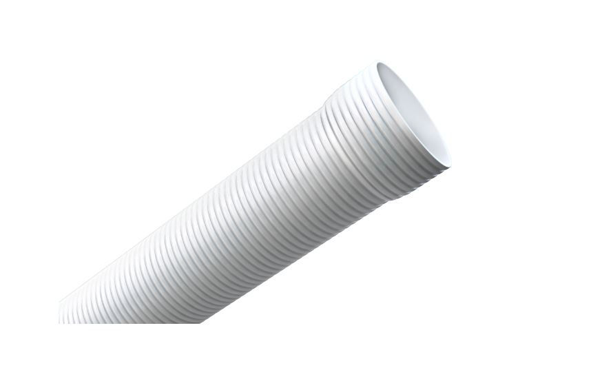 Tubo PVC Corrugado Liso para Dentro sem Anel DN630x6421,5 mm Coletor Branco Esgoto e Água Pluvial Novafort