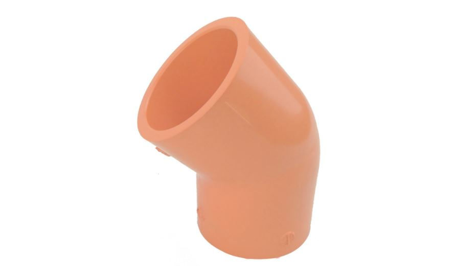 Joelho CPVC Fire 45G Fêmea e Fêmea 1" Blazemaster