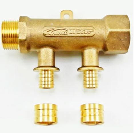 Módulo Distribuição Módulo Distribuição Metálico 2 Saídas 3/4"X16 mm PEX Água Quente