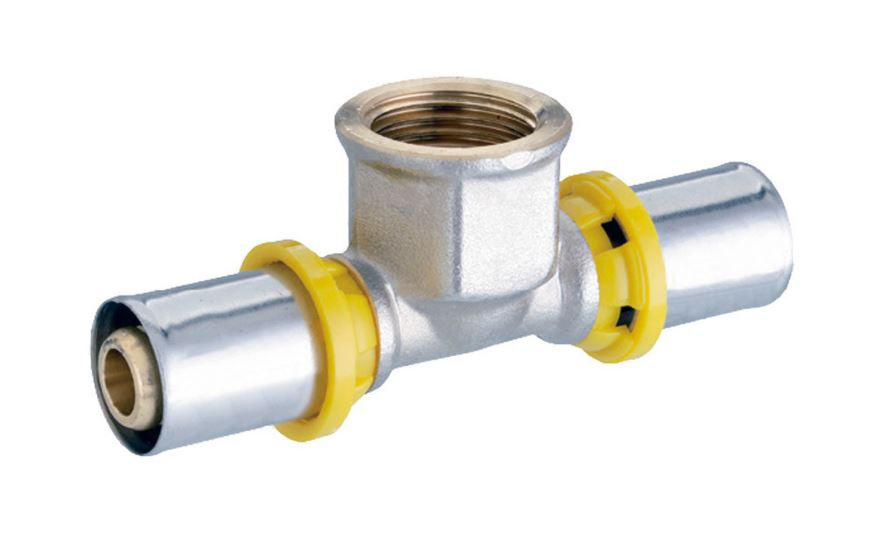 Te Roscável Fêmea Metálico 20 mmX1/2" Amanco Gás