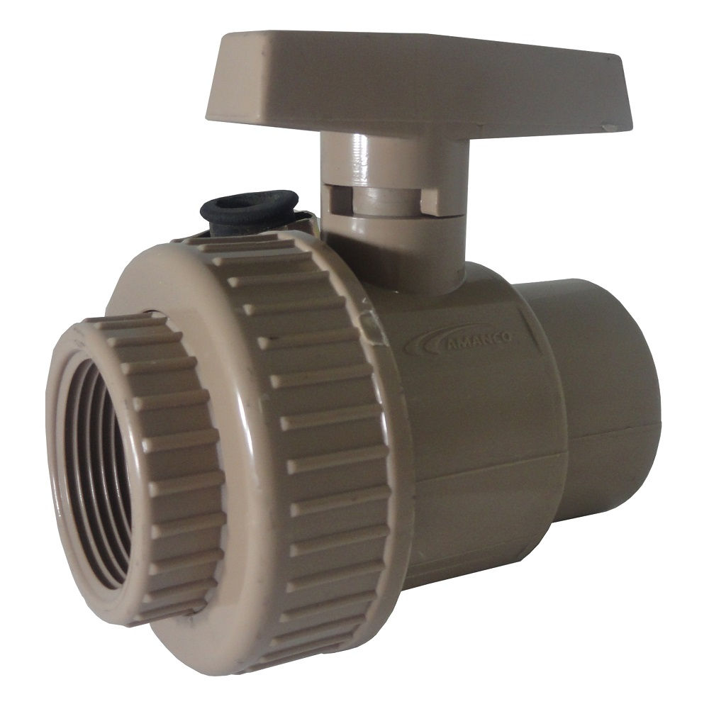 Registro PVC Esfera Rosqueável 1.1/4" Classe 15 Marrom Água Fria