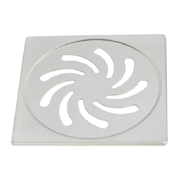 Grelha INOX Quadrada sem Moldura sem Fecho 150x150 mm Cromada Esgoto