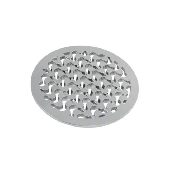 Grelha Inox Redonda Com Moldura Sem Fecho 100MM Cromada Amanco