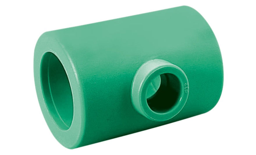 Te Fêmea/Fêmea/Fêmea Redução Central 32x20x32 mm PPR Verde Água Quente