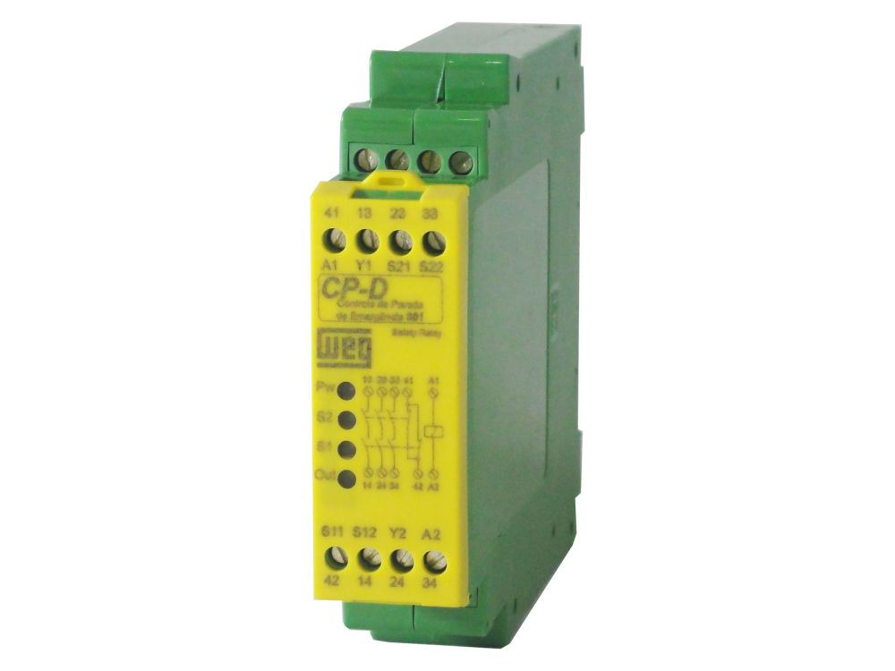 Relé Controlador Relé Controlador Cp-d 3A 24VCA/CC 3NA+1NF para Parada de Emergência