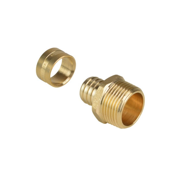 água Quente Água Quente Conector Metálico PEX DN16x 1/2 Macho