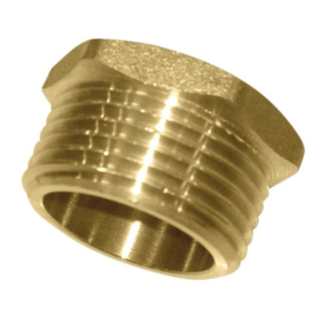 Tampão Tampão Metálico Cap Roscável Macho 1" PEX Água Quente