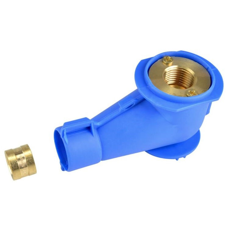 Joelho Metálico 90G Roscável Base Removível Fêmea 20 mmX1/2" PEX Água Quente