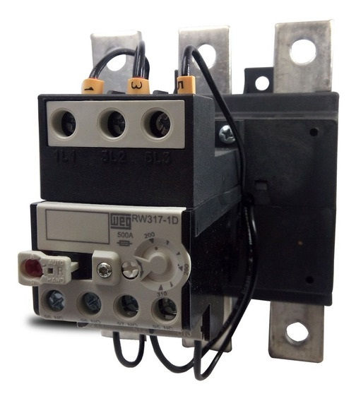 Relé Sobrecarga Relé Sobrecarga Tripolar RW317-1D 200,00-310,00A 1NA+1NF Montagem Individual para CWM112-150 Conexão para Parafuso