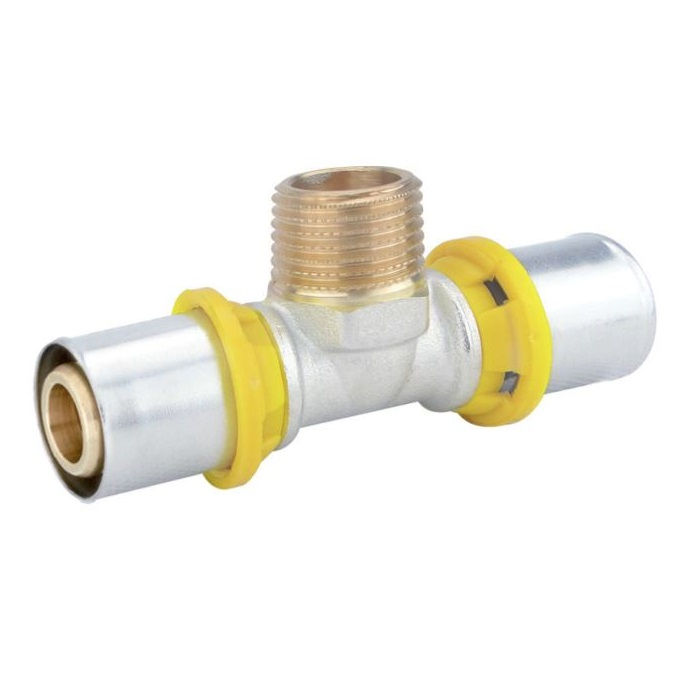 Te Roscável Macho Metálico 16 mmX1/2" Amanco Gás