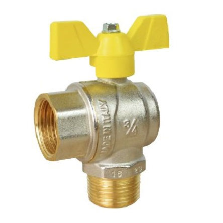 Válvula Válvula Angular Metálica Borboleta Macho e Fêmea 3/4" Amanco Gás