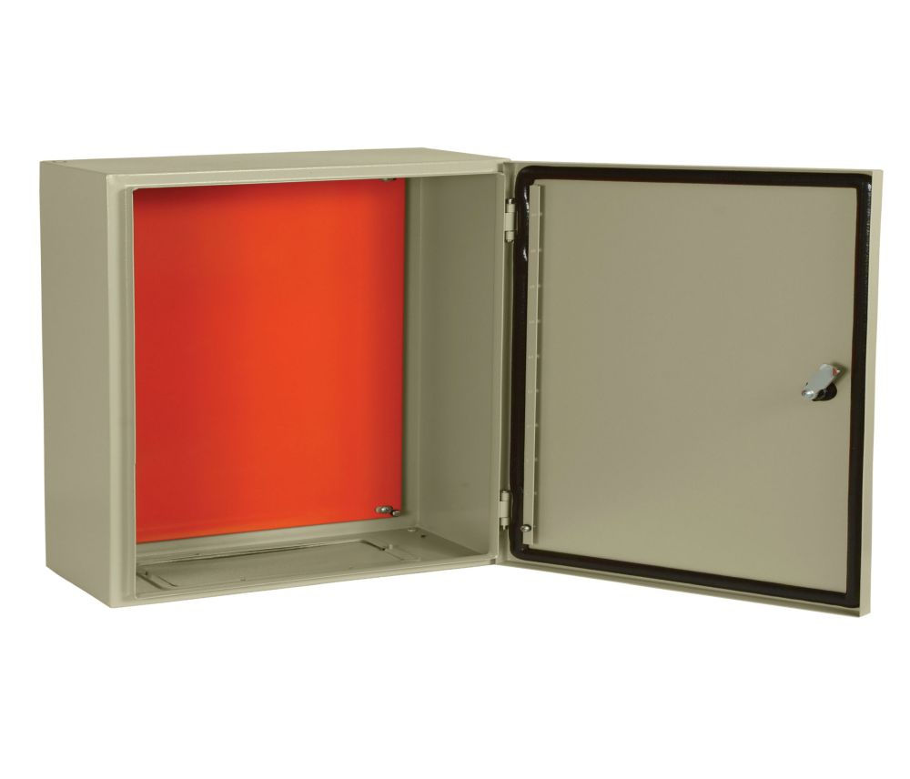 Quadro de Comando Metálico 500x500x250 mm com Flange Bege IP54