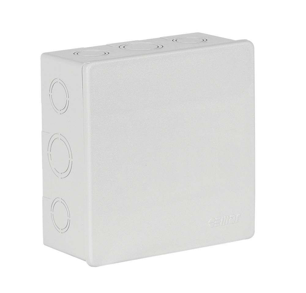 Caixa Passagem Sobrepor PVC 185x210x74 mm Cinza IP44