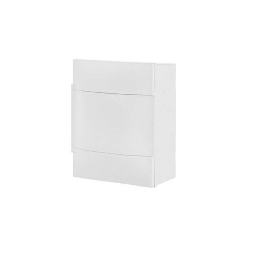 Quadro de Distribuição Quadro de Distribuição PVC Sobrepor 4 Disjuntores DIN sem Barramento sem Geral Branco Porta Opaca Protectbox