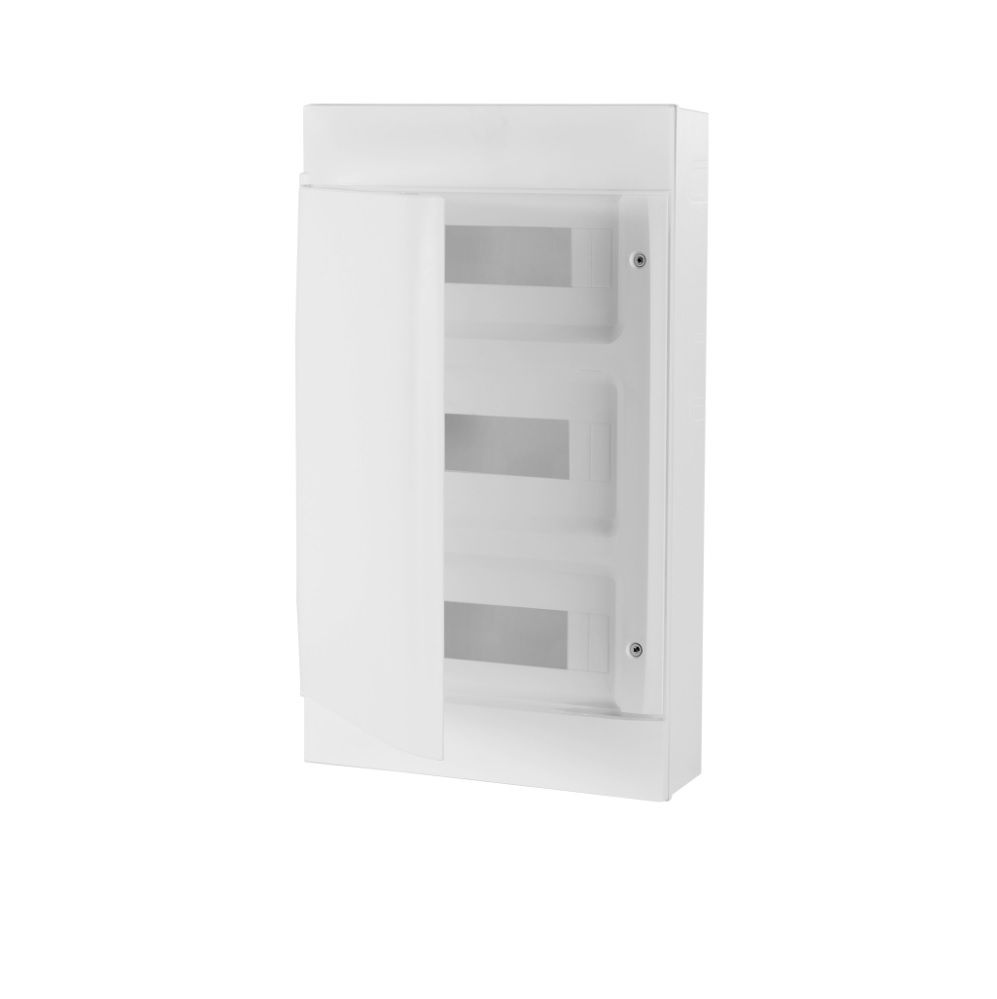 Quadro de Distribuição Quadro de Distribuição PVC Sobrepor 36 Disjuntores DIN sem Barramento sem Geral Branco Porta Opaca Protectbox