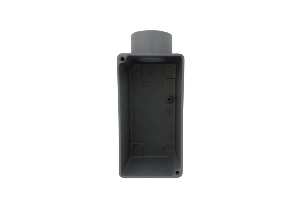 Condulete Alumínio Tipo e 1" com Rosca BSP sem Tampa sem Vedação Cinza