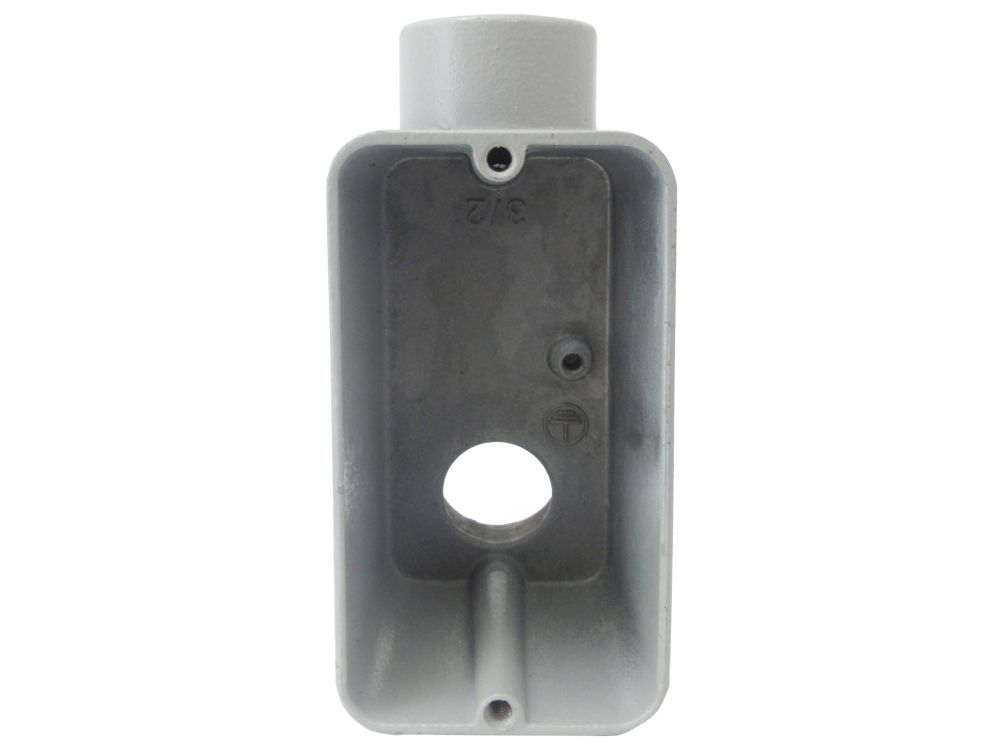 Condulete Alumínio Tipo LB 3/4" com Rosca BSP sem Tampa sem Vedação Cinza