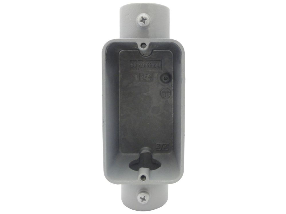 Condulete Alumínio Tipo CSR 3/4" sem Rosca sem Tampa sem Vedação Cinza