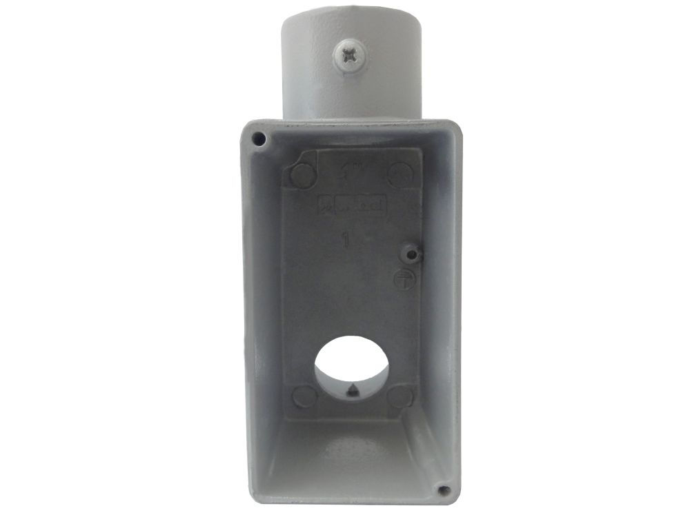 Condulete Alumínio Tipo LB 1" sem Rosca sem Tampa sem Vedação Cinza