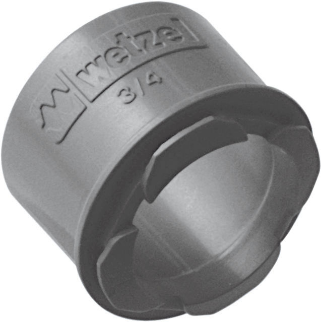 Conector Adaptador PVC para Condulete Múltiplo 3/4" sem Rosca Cinza