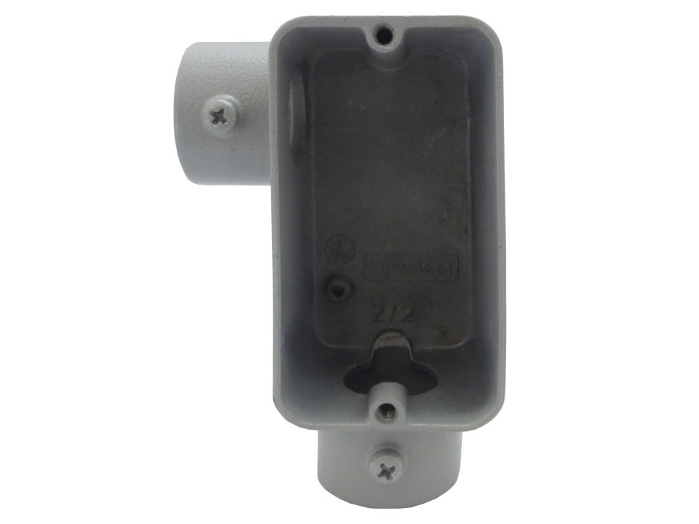 Condulete Alumínio Tipo Lrsr 3/4" sem Rosca sem Tampa sem Vedação Cinza