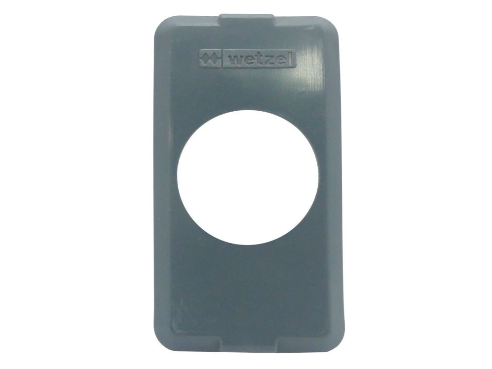 Tampa PVC para 1 Tomada Redonda para Condulete Cinza 1/2"-3/4" Fixação com Pressão e Parafuso