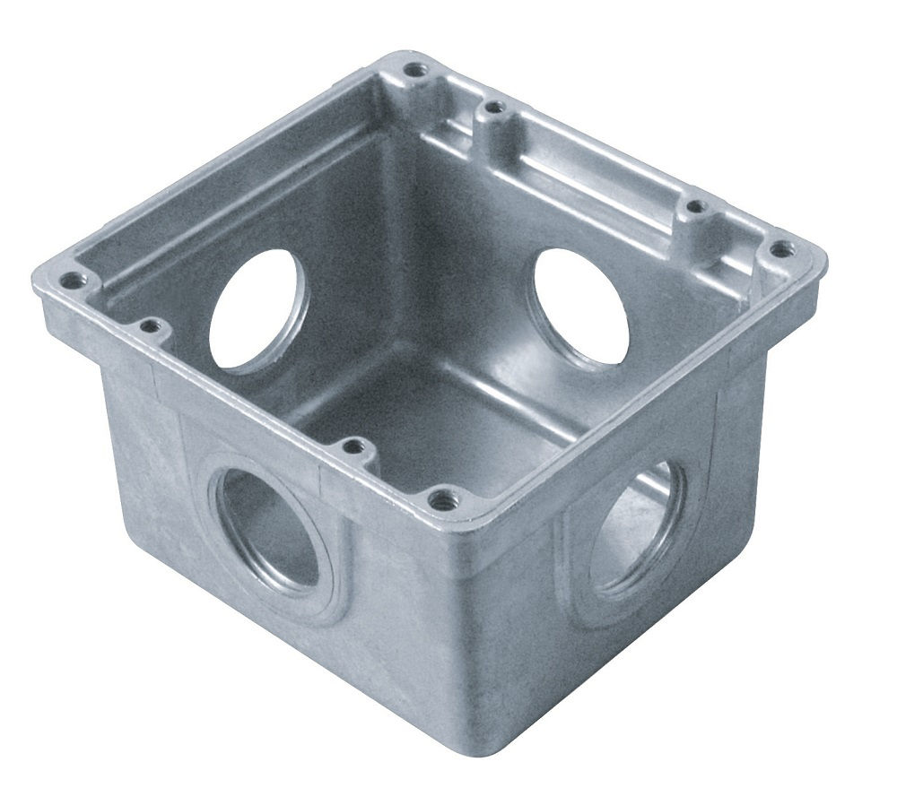 Caixa Piso Alta Alumínio 4x4 Fixo Furo 1"