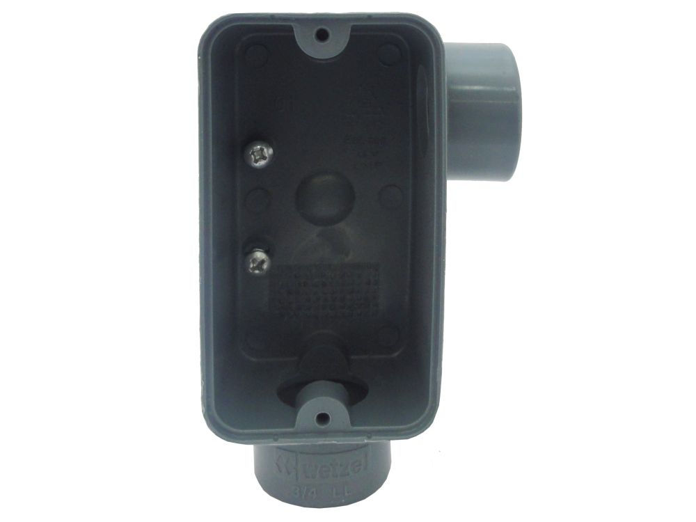 Condulete PVC Tipo Llisr 3/4" sem Rosca sem Tampa sem Vedação Cinza Tampa Parafusada