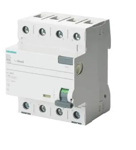 Dispositivo DR Tetrapolar 6KA 127-440VCA 63A 30MA DIN Siemens