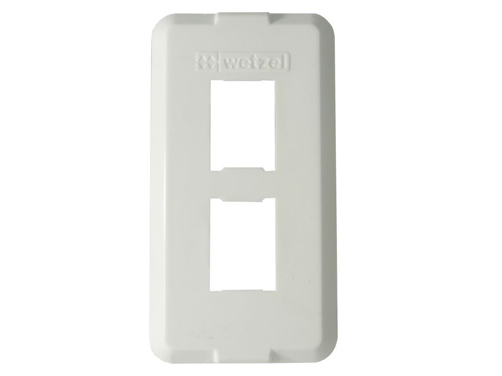 Tampa PVC para 2 Tomadas RJ11/RJ45 para Condulete Branca 1/2"-3/4" Fixação com Pressão