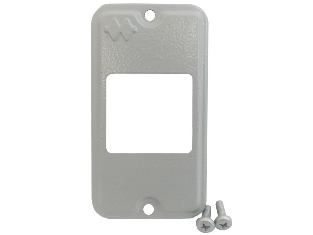 Tampa Alumínio para 2 Teclas Juntas para Condulete com Pintura 1/2"-3/4" Fixação com Parafuso