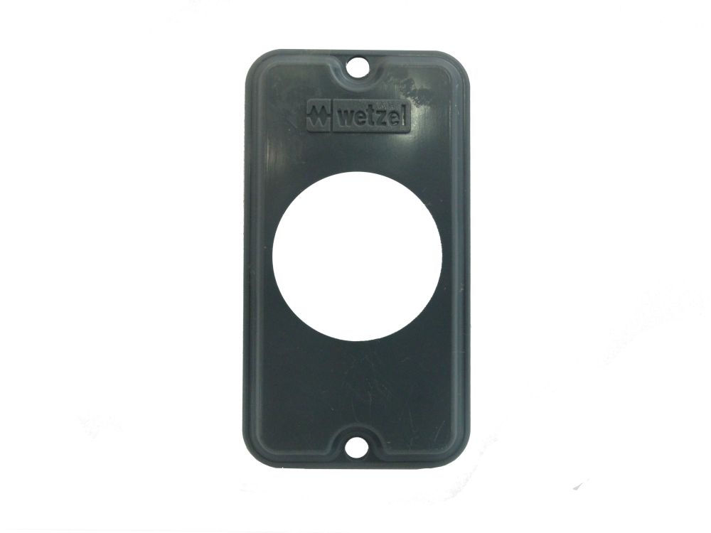 Tampa PVC para 1 Tomada Redonda para Condulete Cinza 1/2"-3/4" Fixação com Parafuso