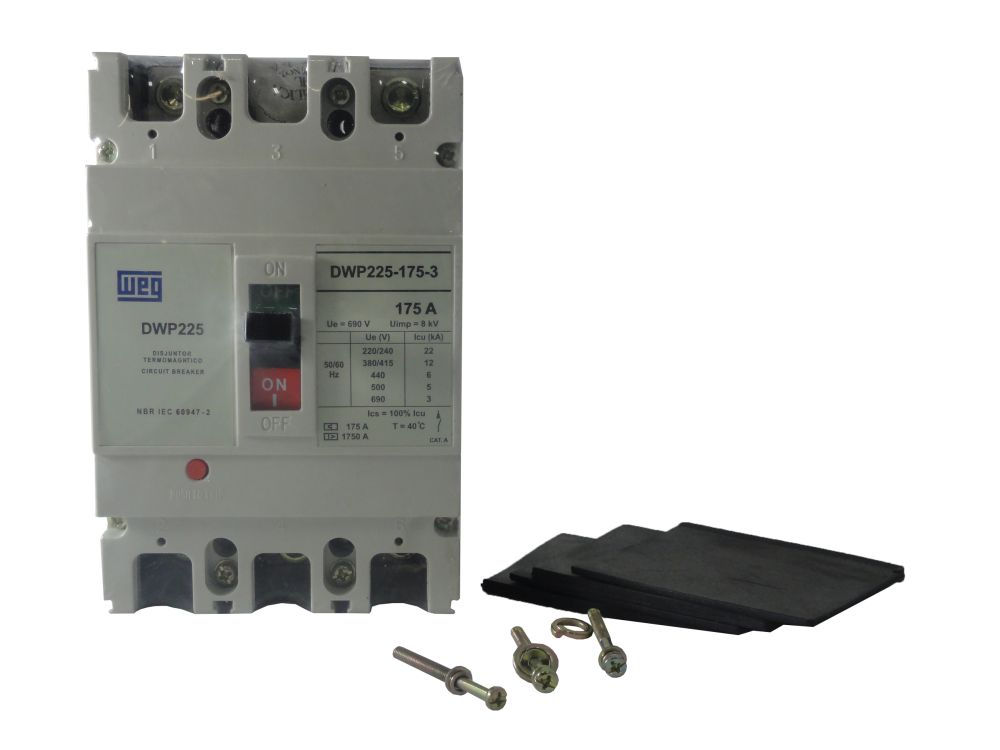 Disjuntor Termomagnético Fixo Bipolar MDW C 10A 5 KA/3 KA 220/380VCA DIN