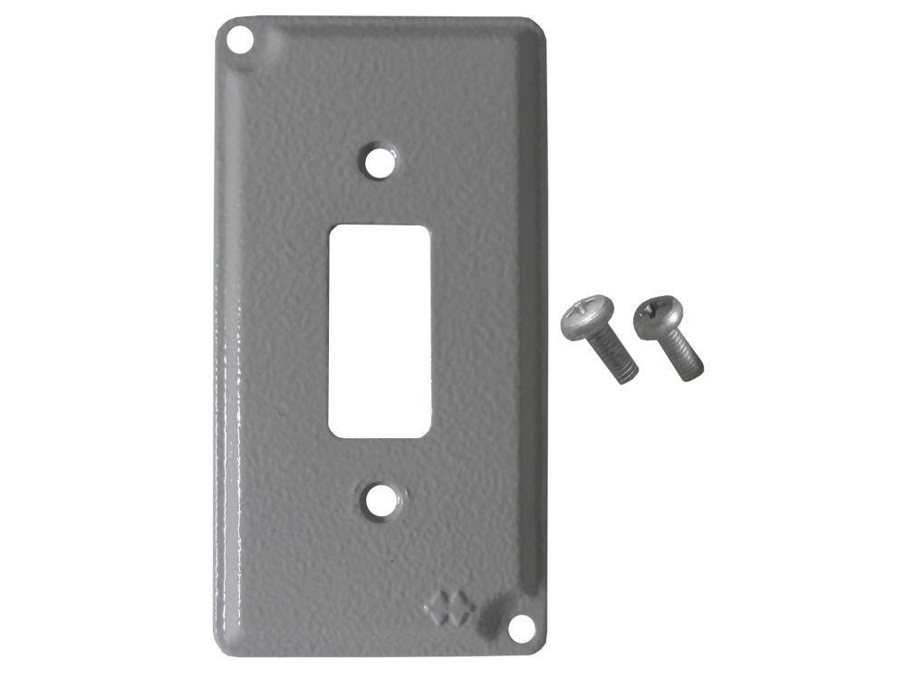 Tampa Alumínio para 1 Tecla para Condulete Cinza 1" Fixação com Parafuso