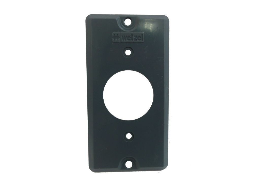 Tampa PVC para 1 Tomada Redonda para Condulete Cinza 1" Fixação com Pressão e Parafuso e Parafuso