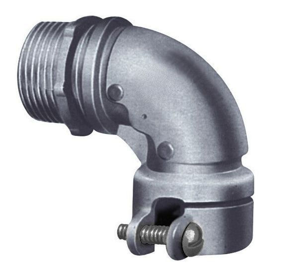 Conector BOX Curvo Alumínio 1/2" com Rosca BSP sem Vedação