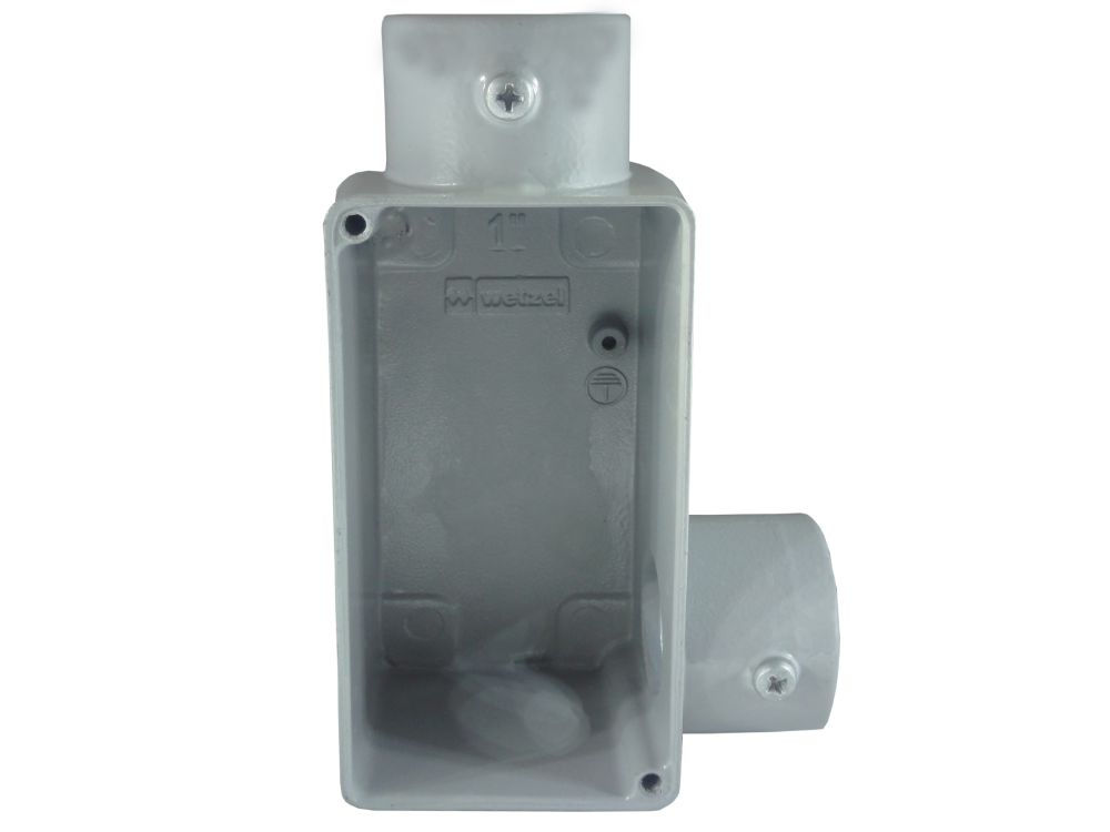 Condulete Alumínio Tipo Lrsr 1" sem Rosca sem Tampa sem Vedação Cinza