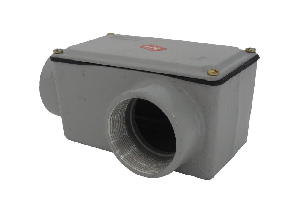 Condulete Alumínio Tipo LL 2" com Rosca NPT com Tampa Cega com Vedação Cinza